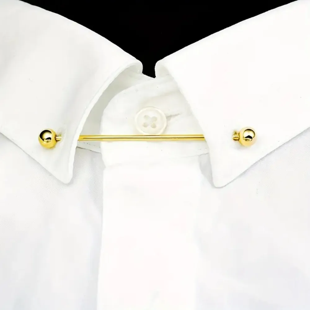 3pcs Simple Simple Metal Tie Pin Luxury Copper Collar Button Fashion Jewelry Necktie Bar Clasp Men Necktie Buckle Gentleman view 5