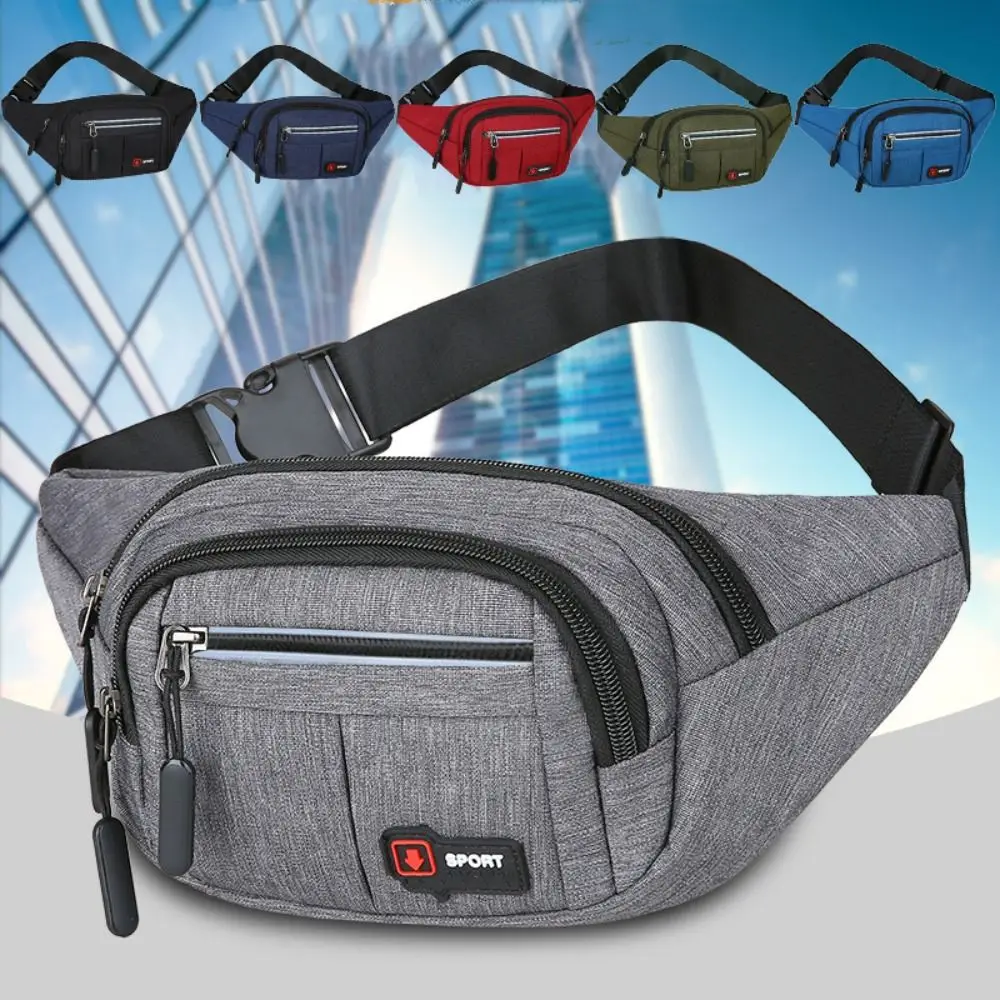 

Casual Nylon Men Waist Bag Large-capacity Anti-theft Chest Bag Lightweight Travel Phone Bag Fanny Pack