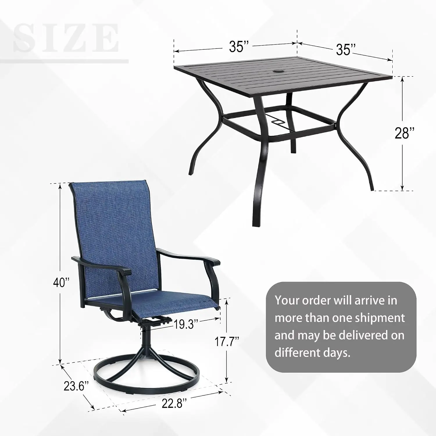 5 Piece Patio Dining Set 35