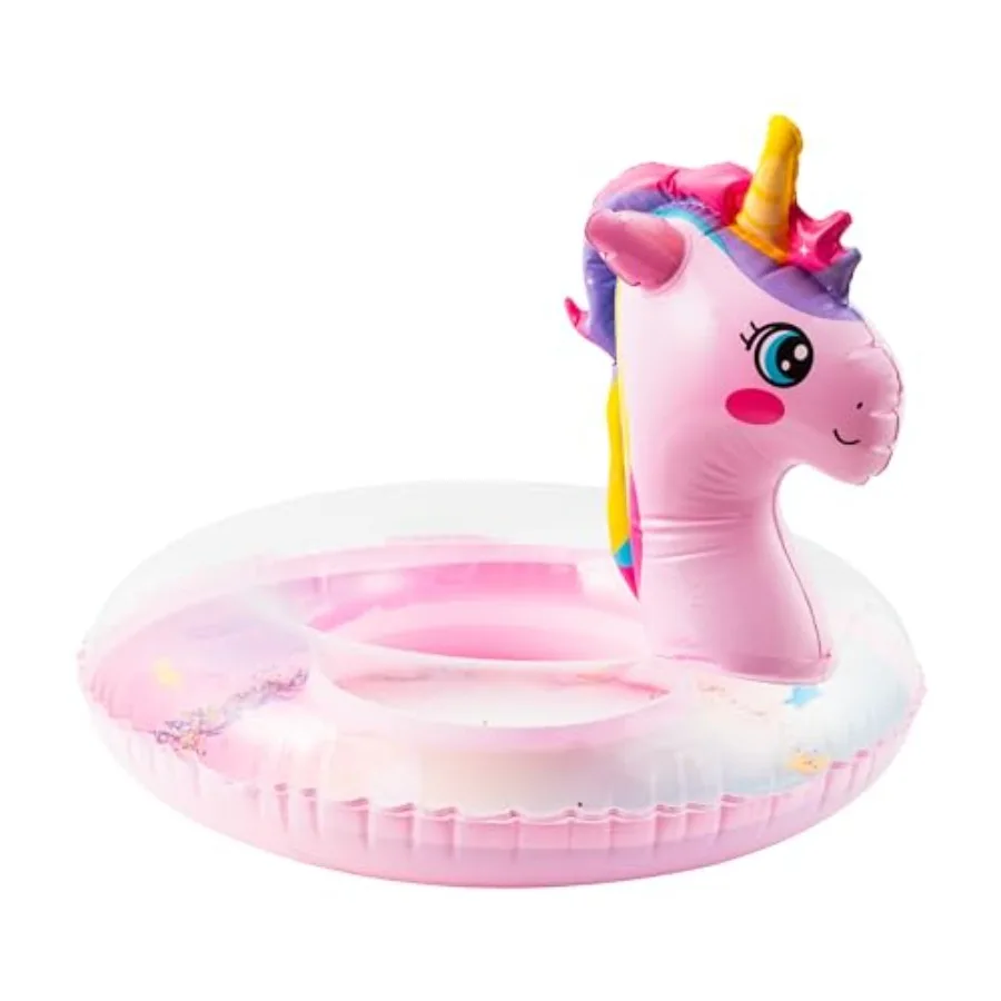 

Unicorn Inflatable Pool Float with Glitters Gradient Pink Inflation Swimming Ring Summer Outdoor Water Lounge Inflatable Raft T