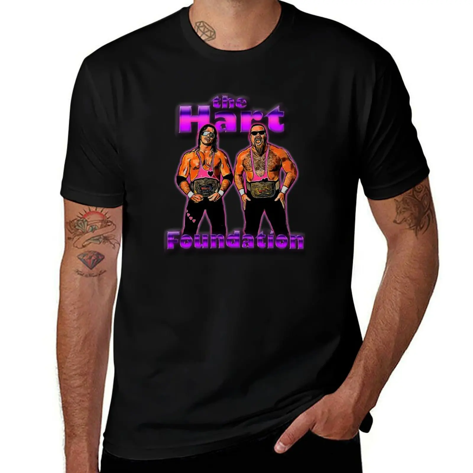 

the Hart Foundation T-Shirt cotton t shirts man 100% funny t shirts man