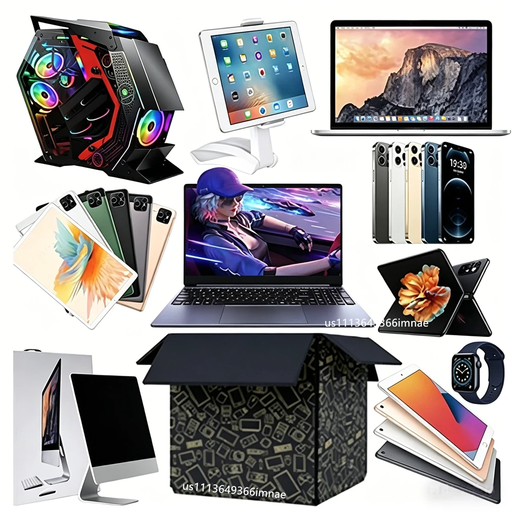 

Real Mystery Box Random Electronic Blind Box Luck Bag Surprise Birthday Gift Includes Laptop, Smartwatch, Mouse, Headset More