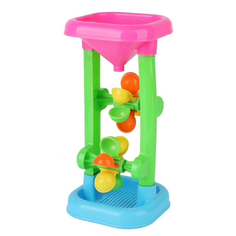 Double Wheel Sand Timer Toy For Kids With Rotating Funnel For Beach And Water Play Outdoor Vacation Fun Sand Play Toy 15UB