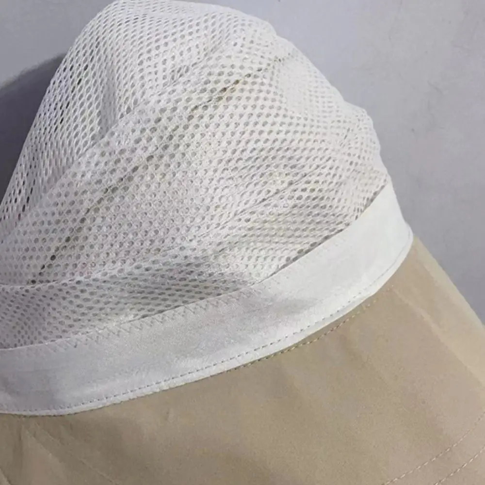 Sombrero de Sol de ala ancha para mujer, sombrero de cubo plegable y ajustable para playa al aire libre, visera de protección UV, gorros de cola de caballo de pescador de verano