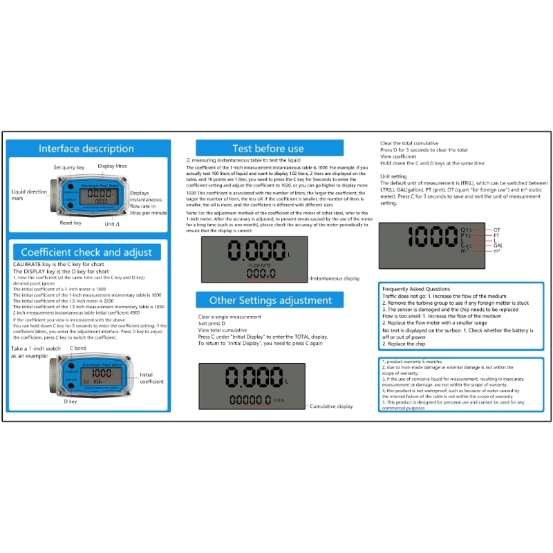 

Flowmeter 2.5 3in Liquid Flow Meter Electronic Flow Meter