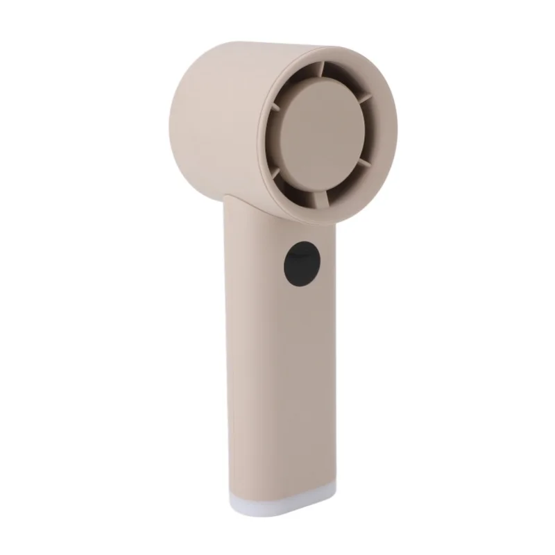 

Mini Fan Apricot Digital Display High Speed USB Turbine Stepless Speed Control Low Noise Night Light Handheld Cooling Fan
