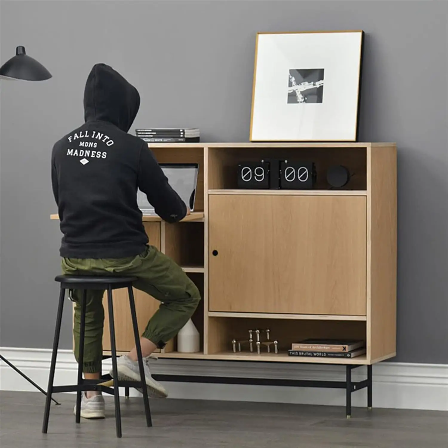 Breakfast Bar Stools, Bar Chair Modern Wrought Iron Reception Bar Stool Home Kitchen Restaurant Cafe Creative Decoration