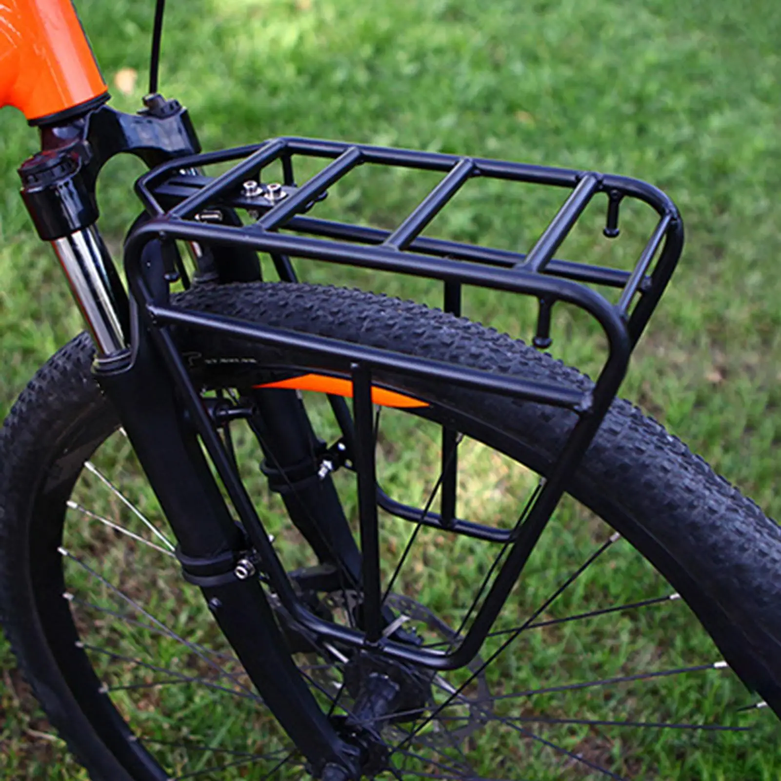 

Mountain Bike Front Rack Bike Front Basket Cycling Supplies for Luggage Fishing Fitness Sports Outdoor Activities Family Friends