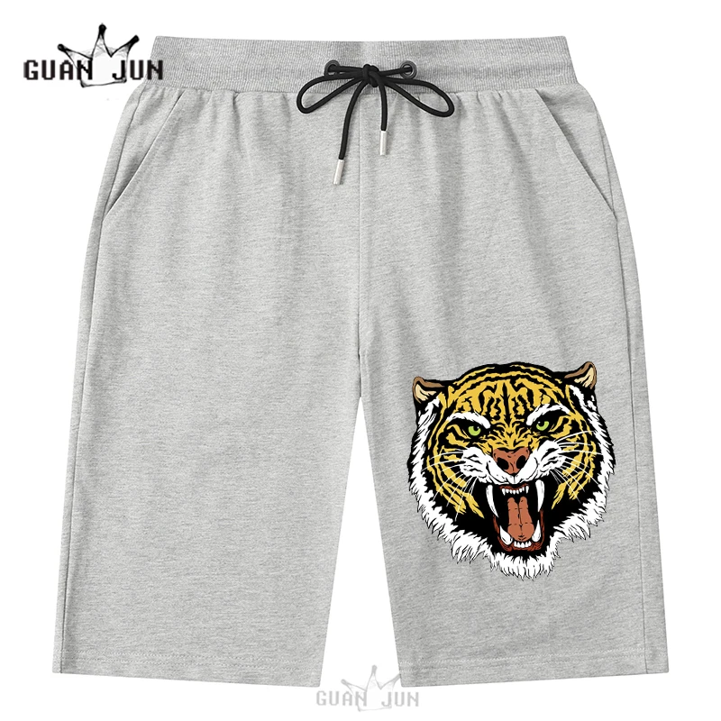 2022 Mens Aesthetic Vintage Heihachi Tiger Shorts Men Sports Casual Clothing Fitness Workout Running 100%Cotton Shorts Athletics