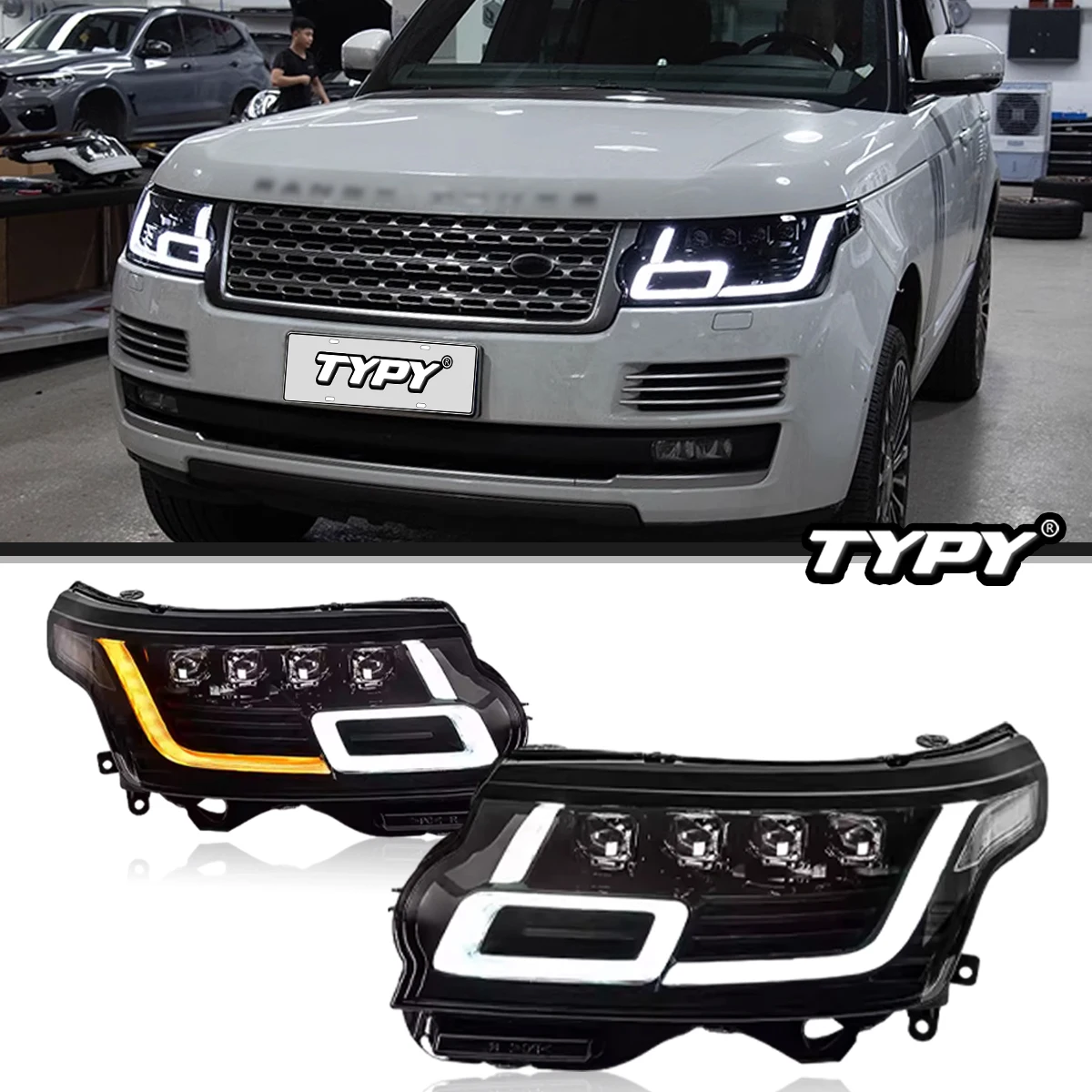 

TYPY Car Headlights For Range Rover 2013-2017 LED Car Lamps Daytime Running Lights Dynamic Turn Signals Car Accessories