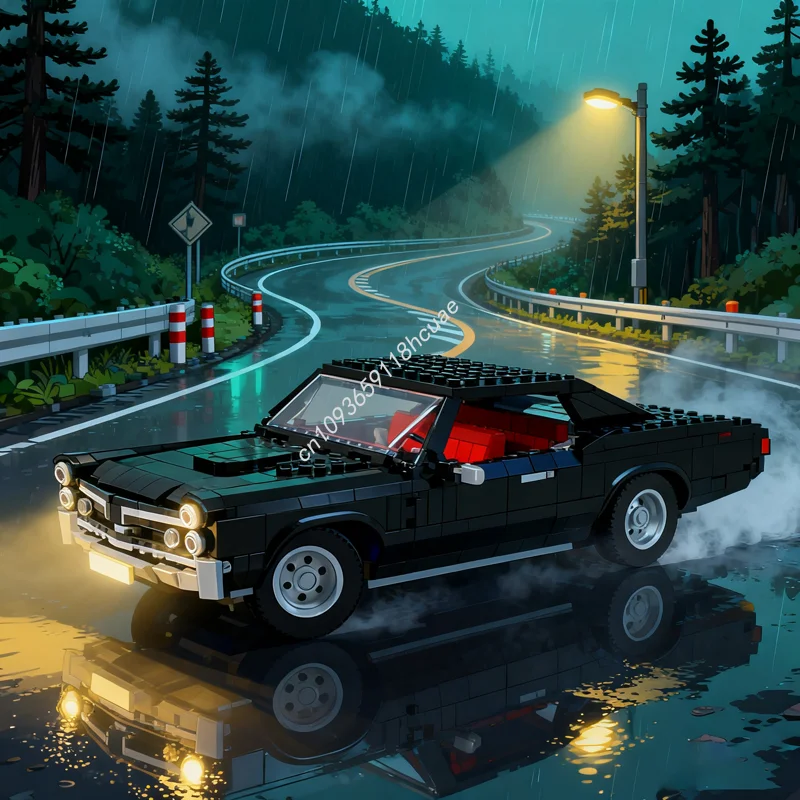 

1322pcs MOC Pontiac GTO Carsed Model Building Blocks Construction Assemble DIY Toy Creative Brick Festival Gifts Birthday