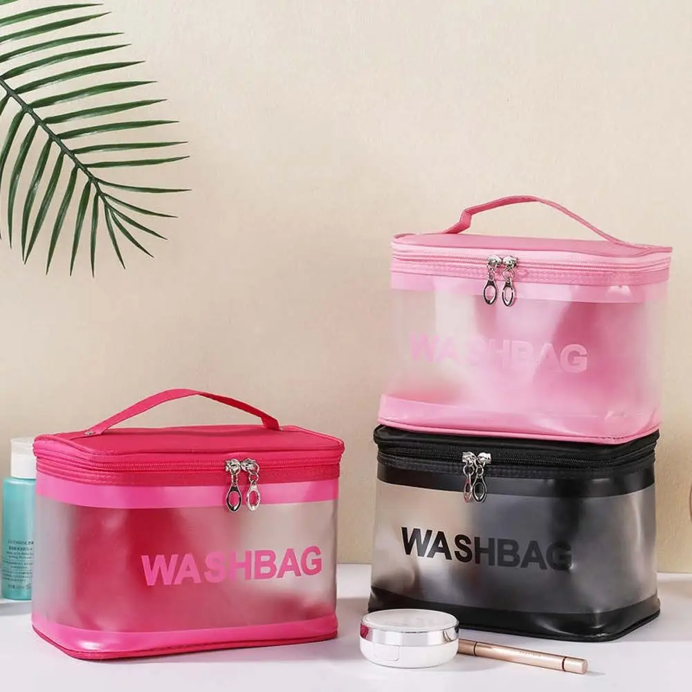 

Portable Fashion Handbag Wash bag Travel PVC Toiletry Bag Makeup Bag Cosmetic Organizer Cosmetic Storage Bag