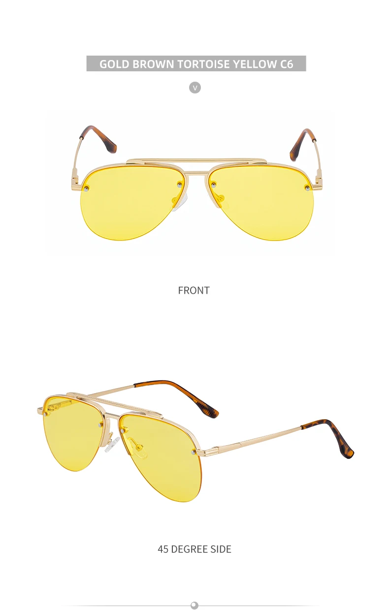 Steampunk Oval Pilot Sonnenbrille Männer 2025, Luxus Marke Vintage Doppel Strahl Sonnenbrille Für Männliche Trendy Punk Metall Rahmen Brillen – Detail 19
