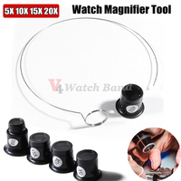 5X 10X 15X 20X Eyeglass Watch Magnifier Tool Eye Loupe Loop Magnifier Magnifying Glass Jewelry Magnifying Tools with Circle