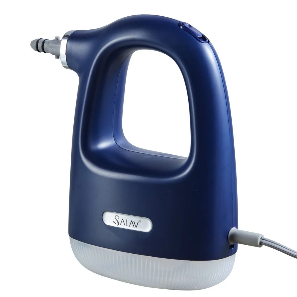 Powerful Compact Steam Cleaner 1100W No Pressure Instant Refill 10 Attachments Lightweight Easy Handle 13.5ft Cord Hands-Free