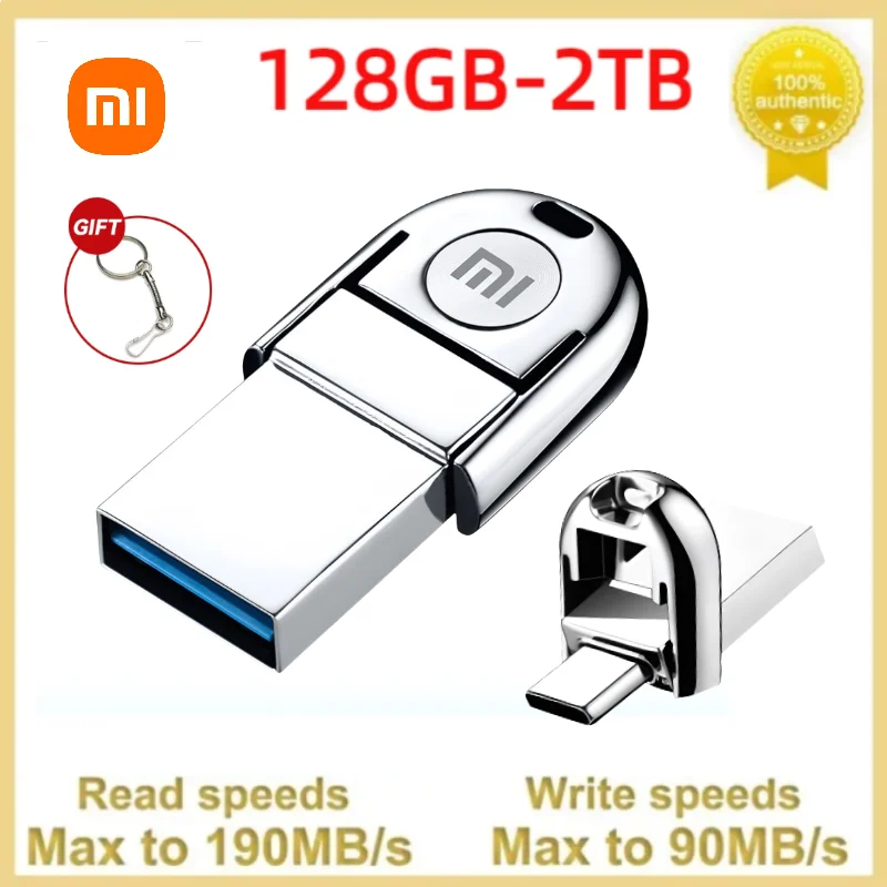 Xiaomi 2tb USB 3.0 Flash Drive High Speed Pen Drive 1tb Usb 3. 0 Memory Stick 512gb Flash Pendrive Metal Usb Disk For Table PC