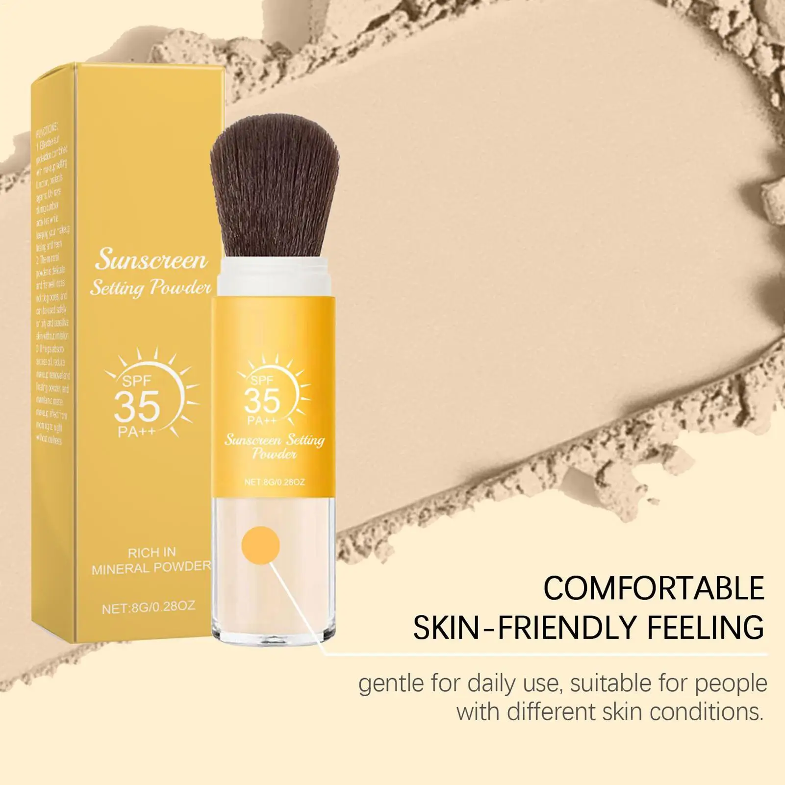 hot Loose Face Powder Sunscreen Spf50 Waterproof Oil Control Protection of the Skin Invisible Pores Setting Powder Makeup 8g