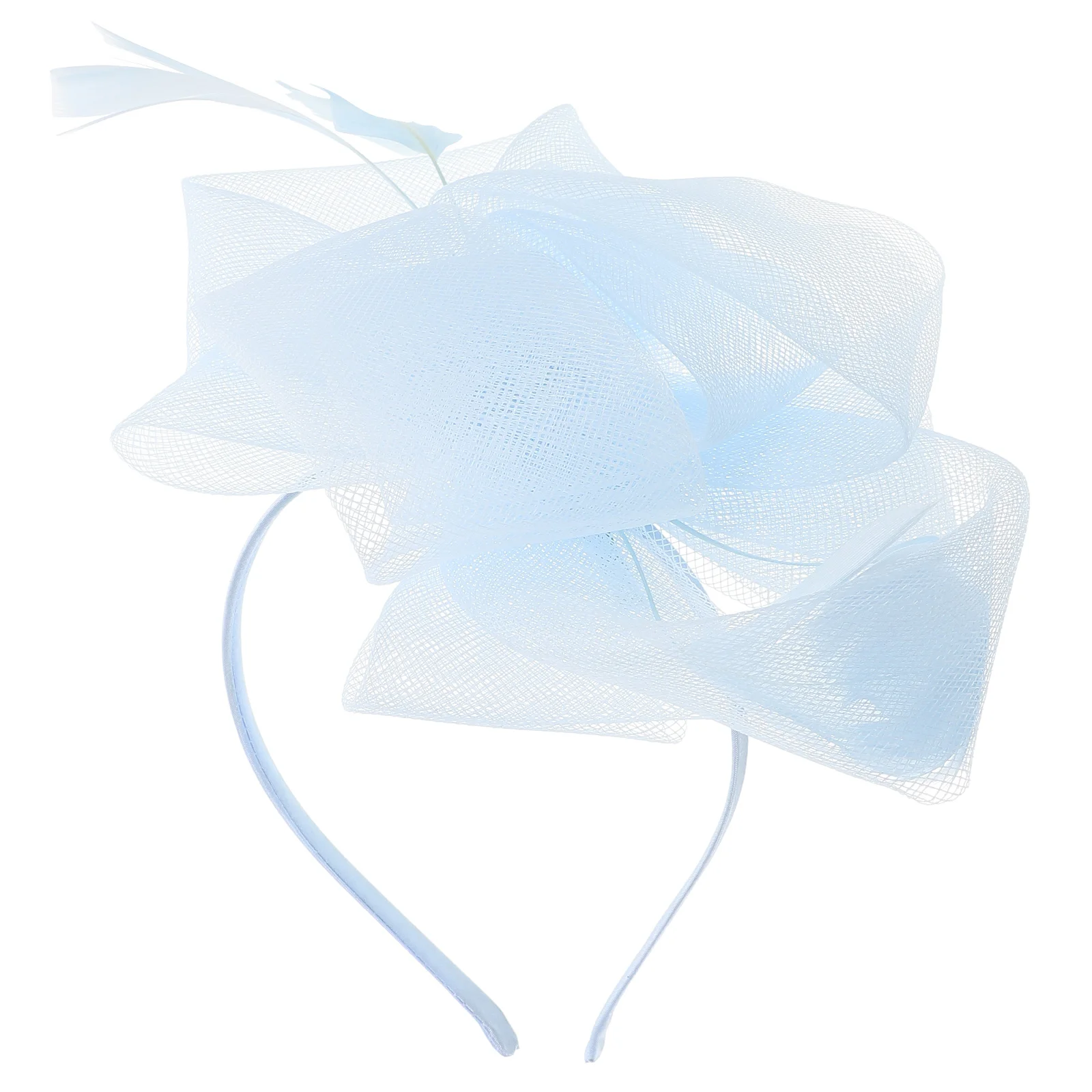 

Saucer Tea Party Hat Headband Fascinator Headpiece Small Cap Sky-blue Woman