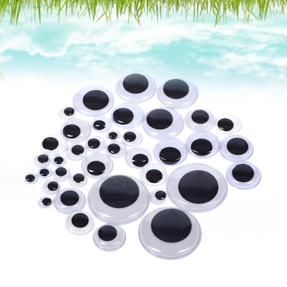 

100Pcs DIY Handmade Material Toys Eye Sticker Toy Black and White Eyes Pattern for Students handmade toys