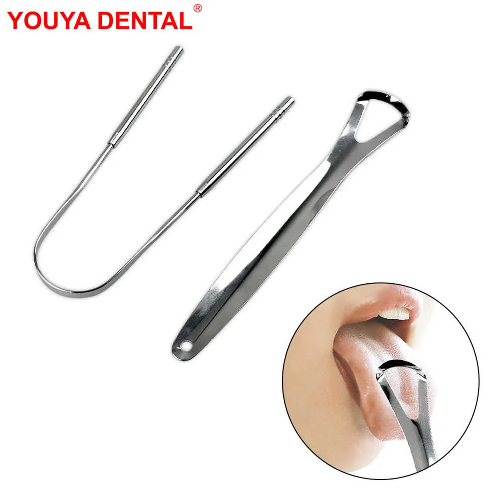 

U Shaped Stainless Steel Tongue Scraper Set Portable Tongue Coating Remove Brush Cleaner For Adults Kids Fresh Breath Oral Care