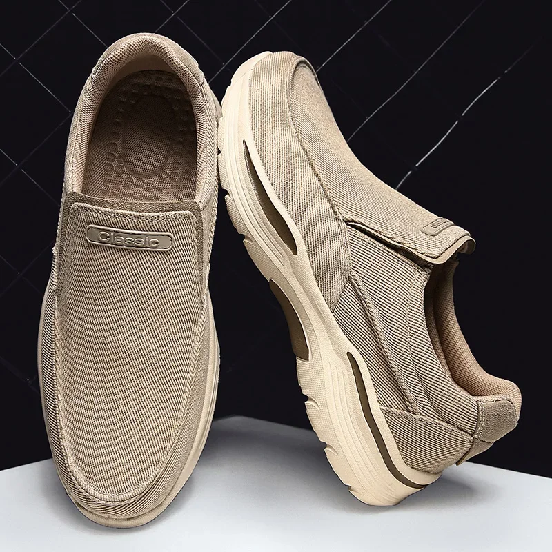 Men's Casual Shoes Canvas Minimalist Shoes for Men Breathable Lightweight Summer Loafers Men Outdoor Walking Sneakers Tooling