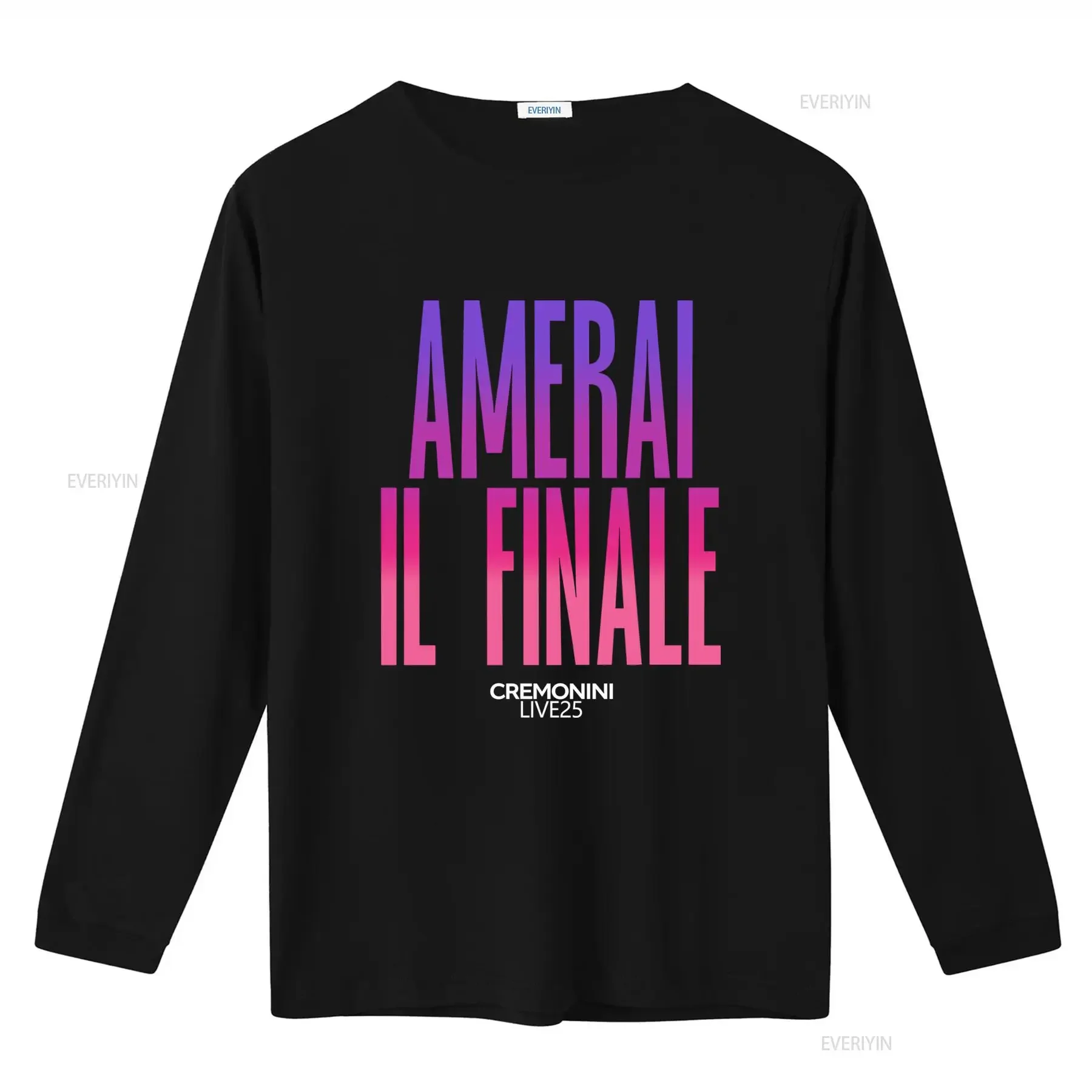 Cesare Cremonini Tour 2025 Concert T Shirt Amerai il Finale Design Black vintage Washed fashion Stretched Top For Everyday Wear