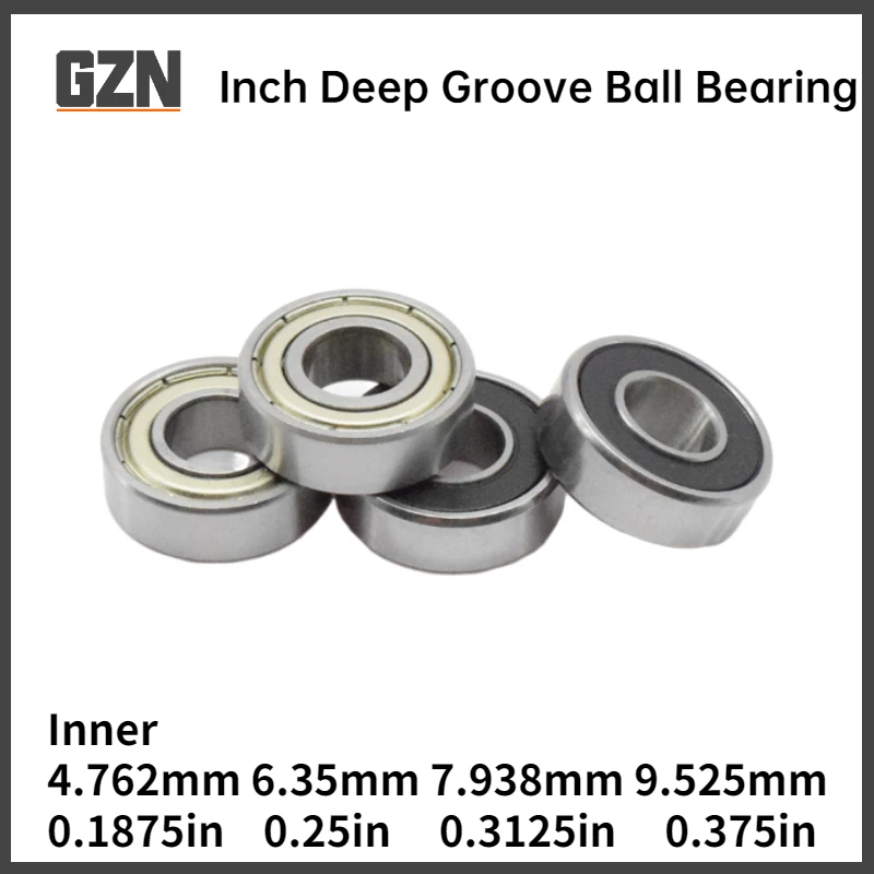 4pcs  British Non-standard Deep Groove Ball Bearing 1601 1602 1603 1604ZZ 2RS Inner 4.762 6.35 7.938 9.525mm