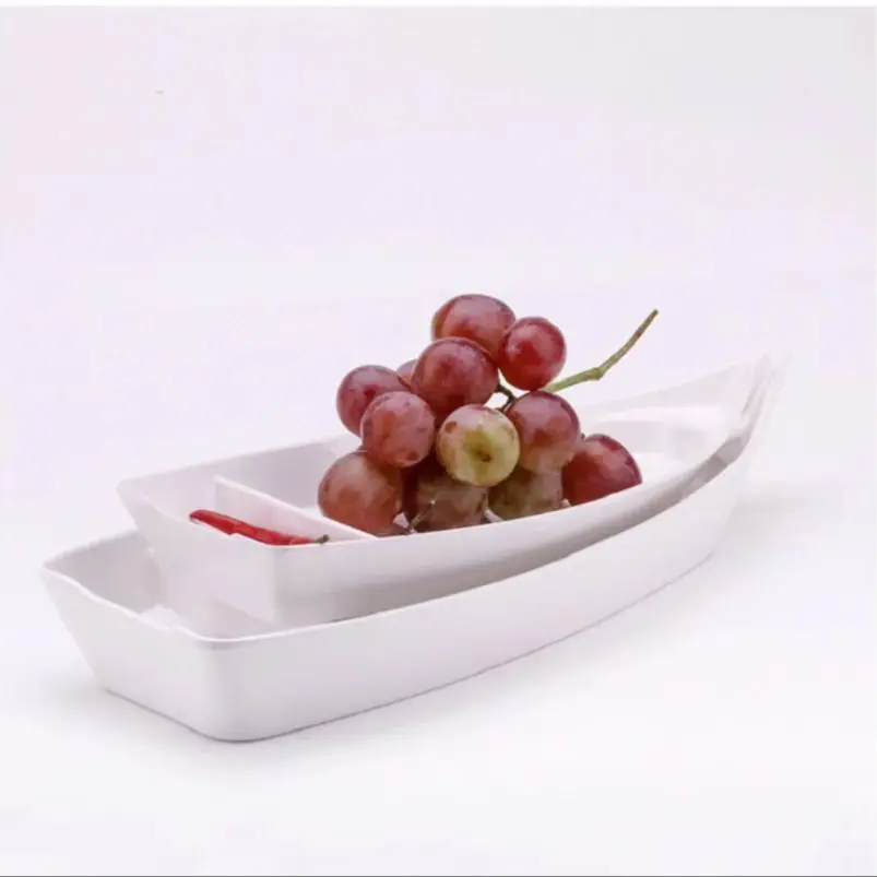 Creative Japanese Cuisine Dish Melamine Snack Dessert Sushi Sashimi Boat Tray Hotel Food Seafood Plate