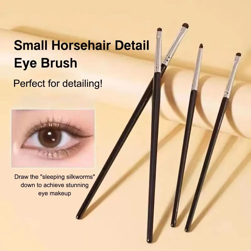 Soft Hairs Eye Makeup Brush Plastic Handle Small Tapered Brush for for Highlighting Eyeshadow/Sleeping Silkworms/Under Eyes