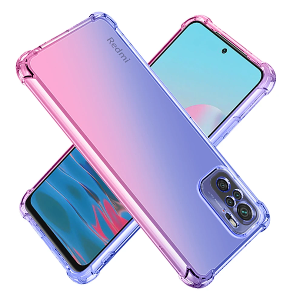 Redmi Note 10S Case,Shockproof Slim Ultra-Thin Flexible TPU Soft Silicone Anti-Drop Phone Cover for Redmi Note 10 Pro Max