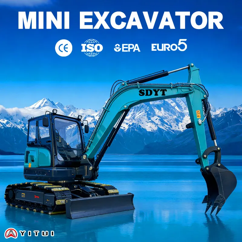 Multi-Functional Mini Excavator 6.5 Tons Customized Long Service Life Deep Digging Depth3 Meters In Winter