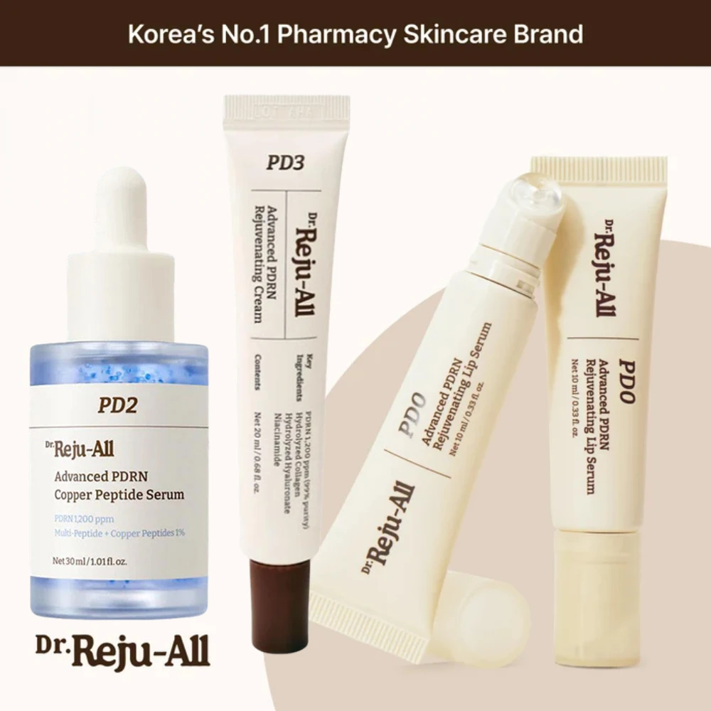 PD3 Advanced PDRN Rejuvenating Cream for Skin Firming Moisturizing Gentle Exfoliating PD0 Lip Serum PD2 Copper Peptide Serum