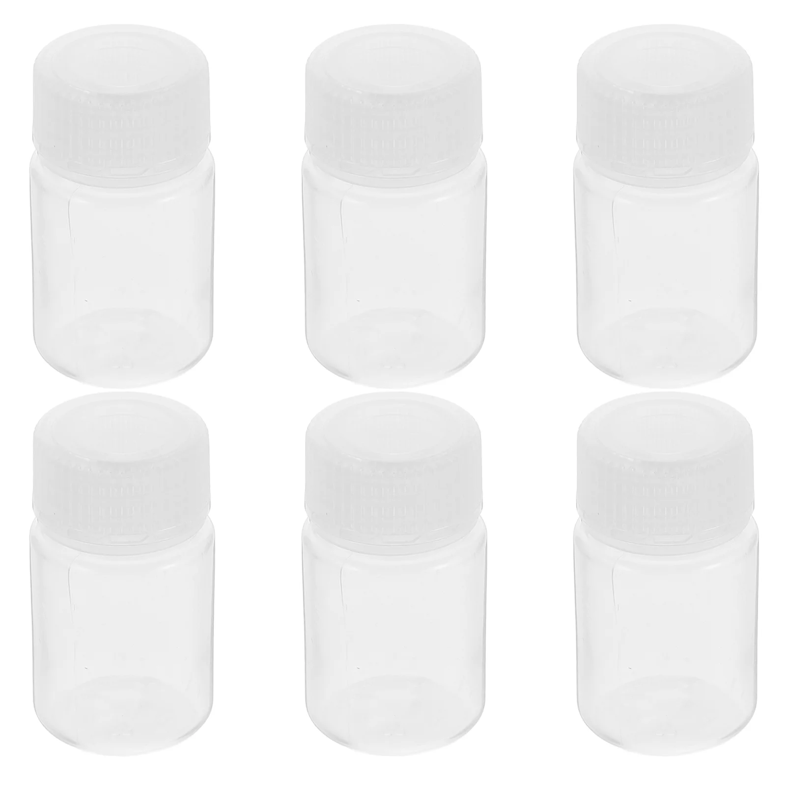 6 Pcs Laboratory Reagent Bottles Wide Mouth PP High Temp Resistant Light Avoidance Sealed Sample Containers Chemical Storage