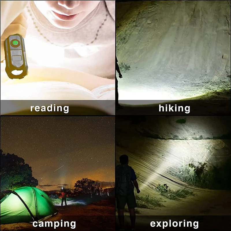 Scalable Flashlight,2000 Lumens LED Bright Flashlight,3 Modes Of Mini Flashlight,For Reading,Hiking,Camping,Cycling,Etc