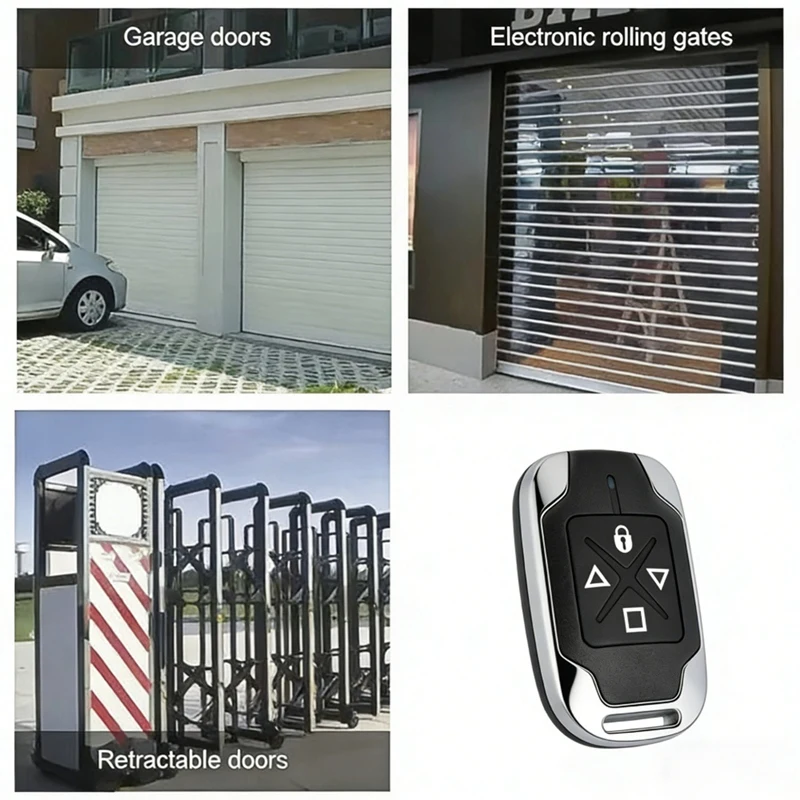 DT23 433MHz RF Remote Control 4 Key Garage Door Opener Duplicator Clone Cloning Code Transmitter Black