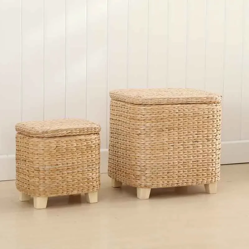 Taburete tejidodpaja hecho a mano, taburete para cambiar zapatosdporche, taburete para sofdsaladestar, tabureted