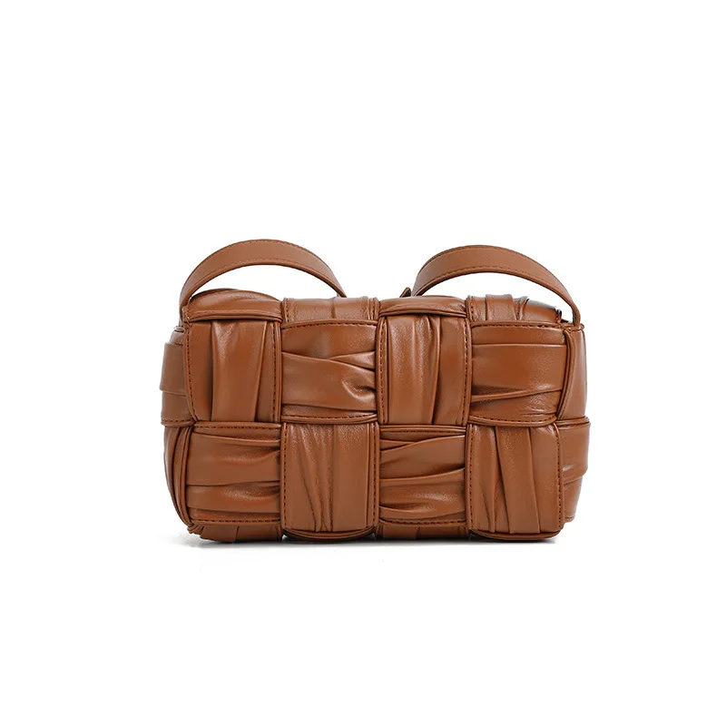 

2025 Pleated Woven Pillow Bag for Women Minimalist Shoulder Crossbody Purse Fashionable Handbag