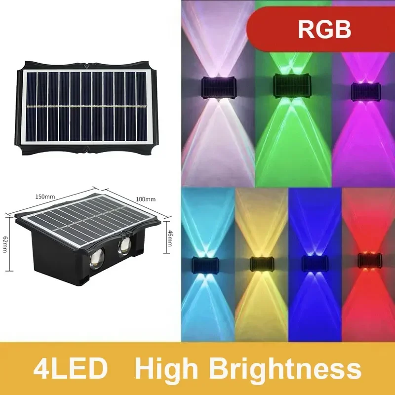 Zonne-wandlamp buiten zonne-LED-licht waterdicht op en neer lichtgevende verlichting balkon tuin tuindecoratie verlichting