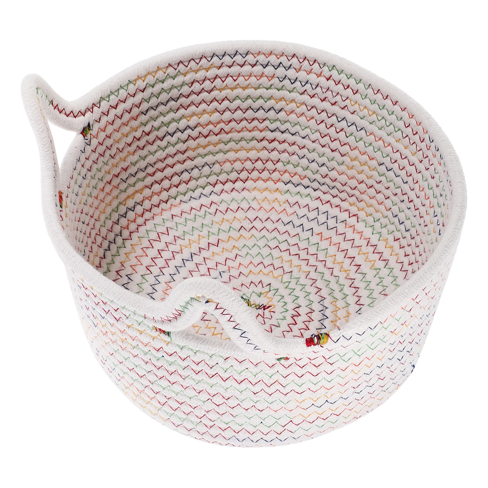

Adorable Cat Ear Woven Storage Basket Large Cotton Rope Basket for Home Organization Clothes Toys Desktop Household Sundry