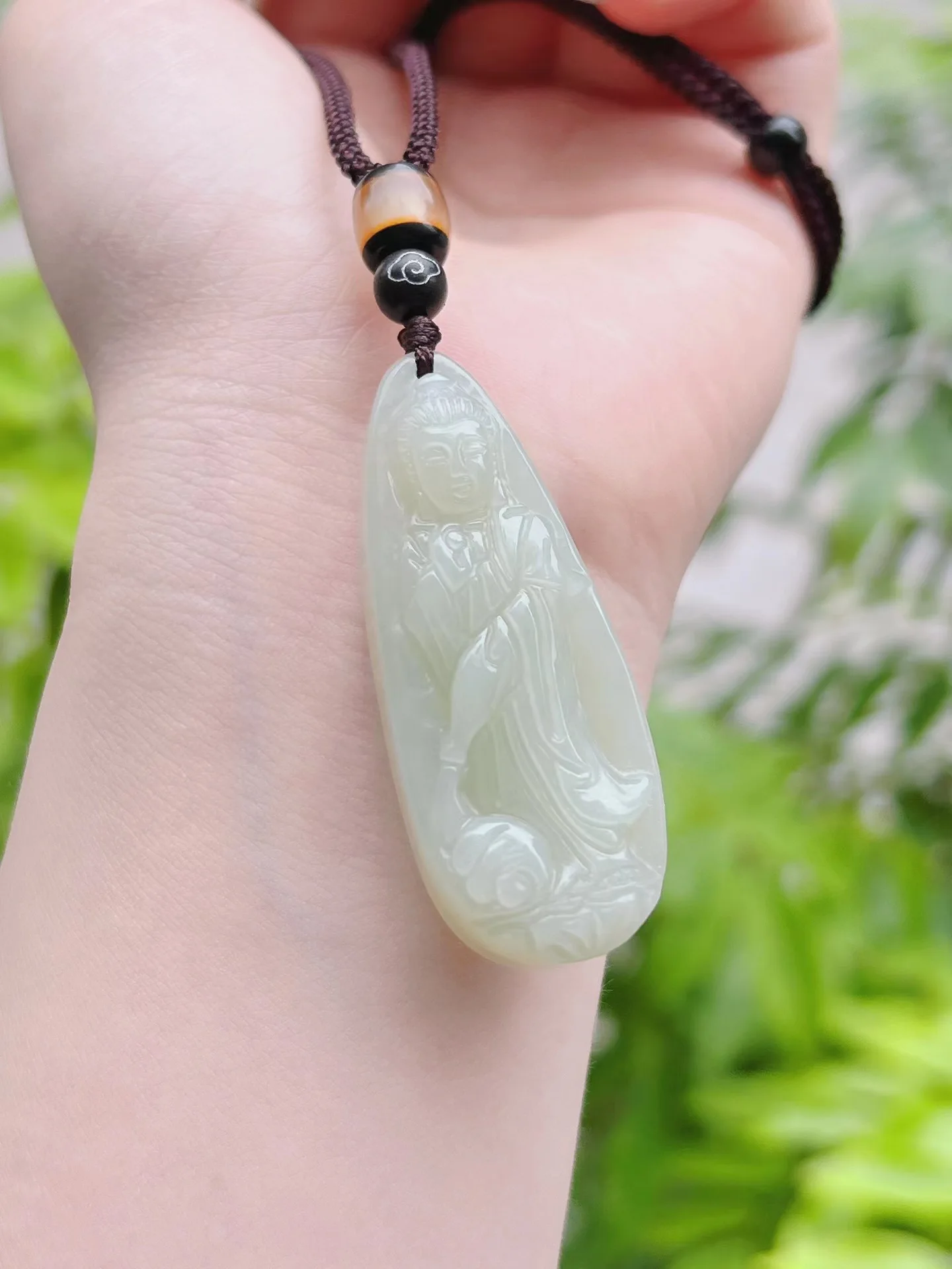 Изысканные ювелирные изделия Hetian Jade Guanyin 8281 #