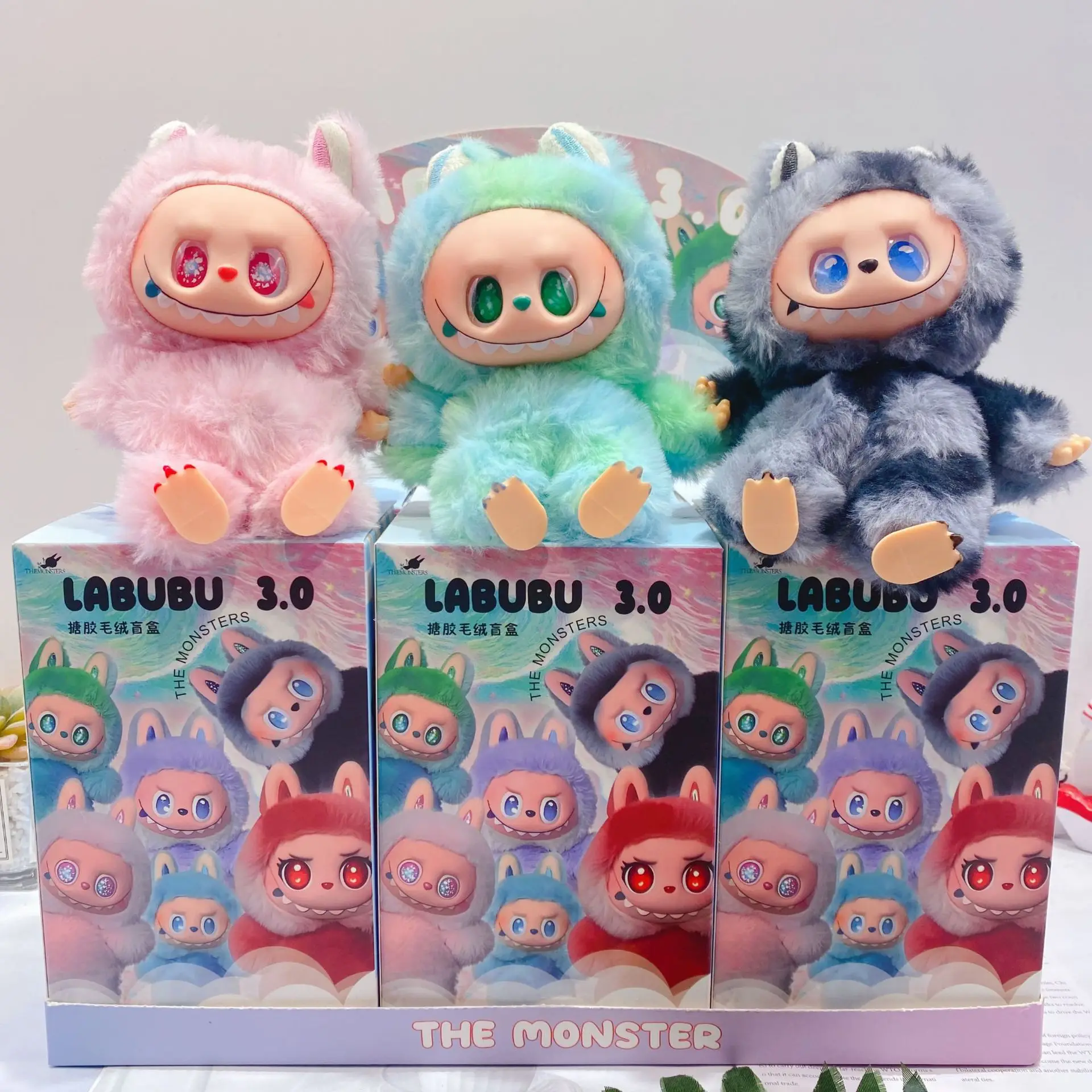 

Labubu The Monsters Heartbeat Macaron Enamel Face Pvc Figurine Tabletop Ornament Kawaii Doll Kid Birthday Gift plush
