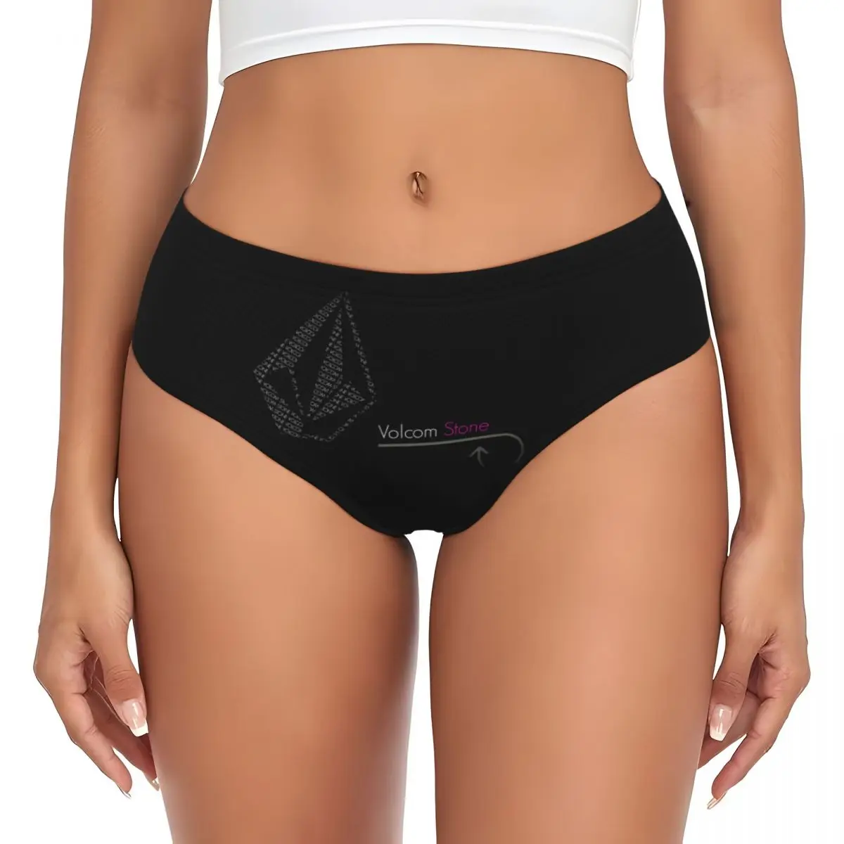 

Custom Volcoms Symbol Brief Panties Women Stretch Underwear