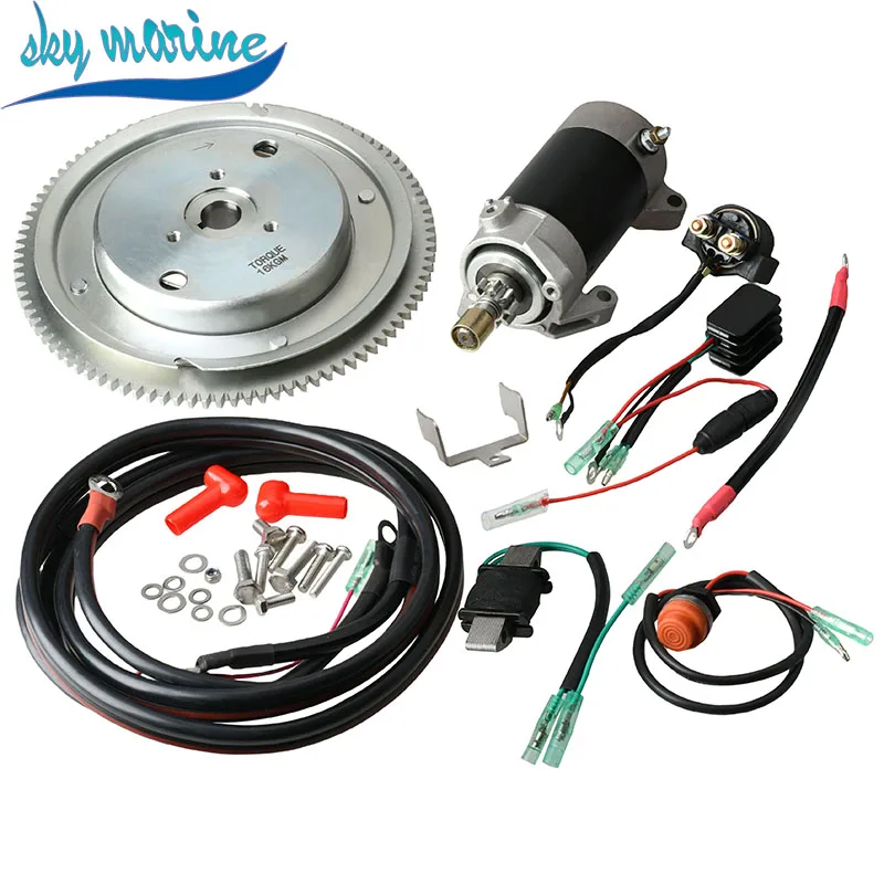 Electric Start Kit For YAMAHA Outboard Motor E60H 2 Stroke 60HP Model 6K5 Boat Engine Accessories Replaces