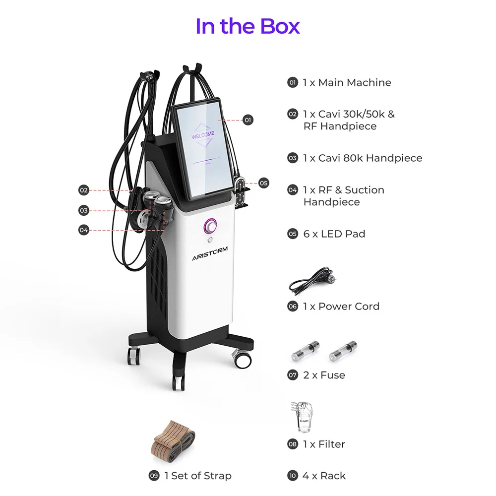 3D S Shape Beauty Machine Professional with 30K, 50K & 80K Cavitation for Body Care