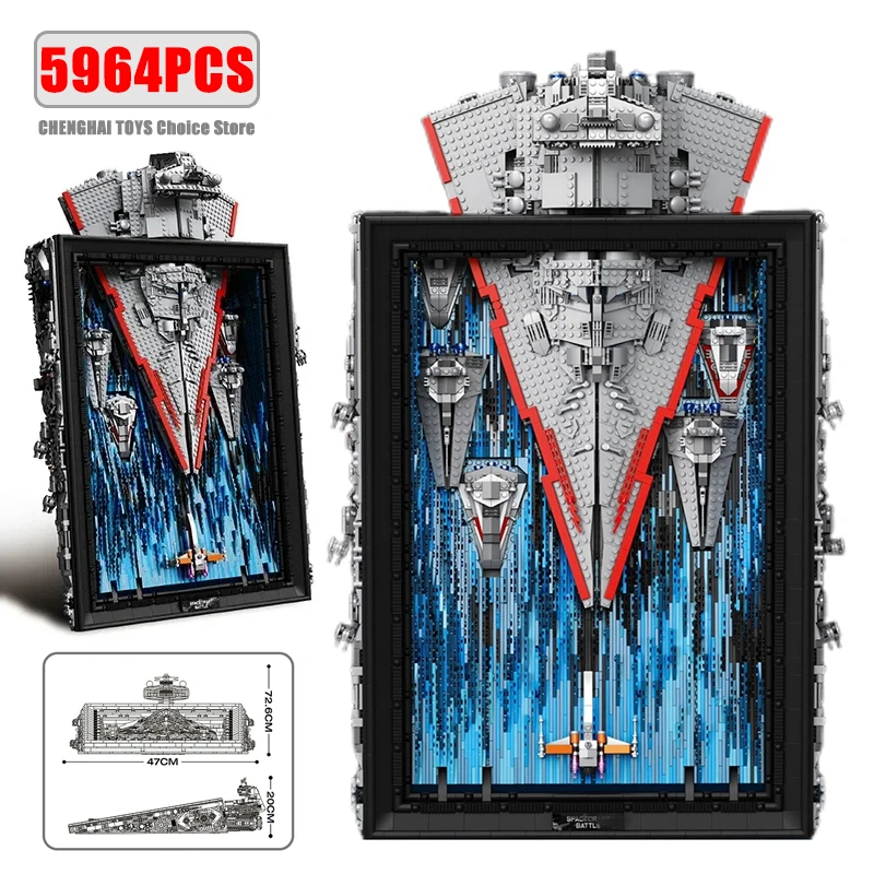 

5964PCS Shuttle Spacecraft Picture Frame Model Building Blocks Battleship 3D Wall Photo Frame Bricks Toys For Kids Holiday Gifts