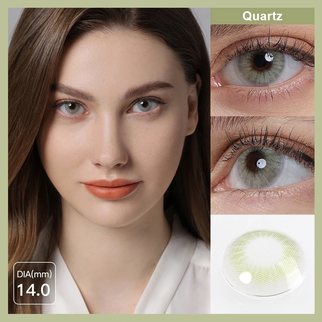 Lentes de Contato Hidrocor para Olhos, Olho Natural, Alunos de Beleza, Lente Cinza, Cosmético, 1 Par