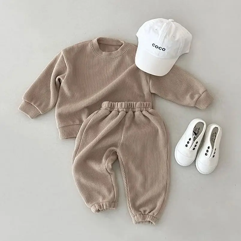 

Autumn Winter 2025 New Baby Outfit Set Long Sleeve Sweatshirt With Pants For Toddler Kids Casual Clothes Daily Tracksuits