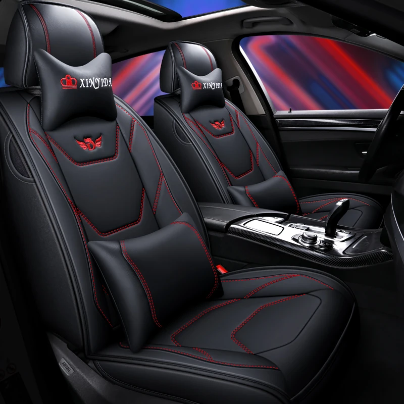 

Universal Pu Leather Car Seat Covers for JAGUAR XF F-Pace E-pace I-Pace X-Type XE XJ XK Car Accessories Interior Details