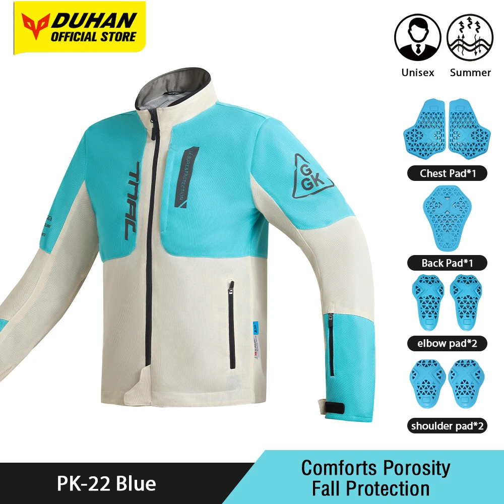 

Summer Motorcycle Jacket Men Breathable Mesh Motorbike Jacket With CE Protective Gear Reflect Light Motocross Jacket Men