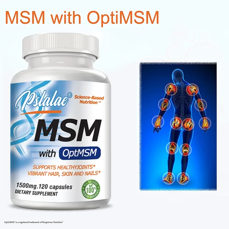 

Premium Optimal MSM with OptiMSM, 1500 Mg, Supports Joint Health, Immune System, Antioxidants and Protein Building, Non-GMO